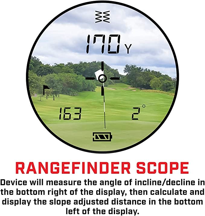 The Callaway 300 Pro Rangefinder measures for slope as well!